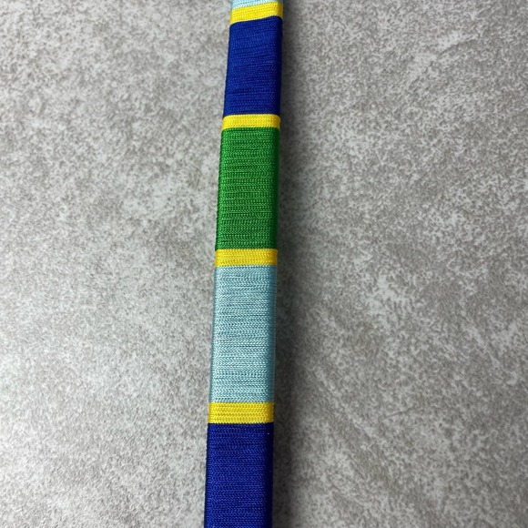 Sonoma Brown Thin Faux Vegan Leather Blue Green Yellow Fabric Pattern Large NWT - Picture 4 of 7